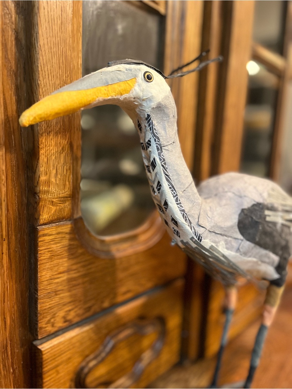 Decorative Heron/Crane Bird Figurine - Art